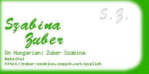 szabina zuber business card